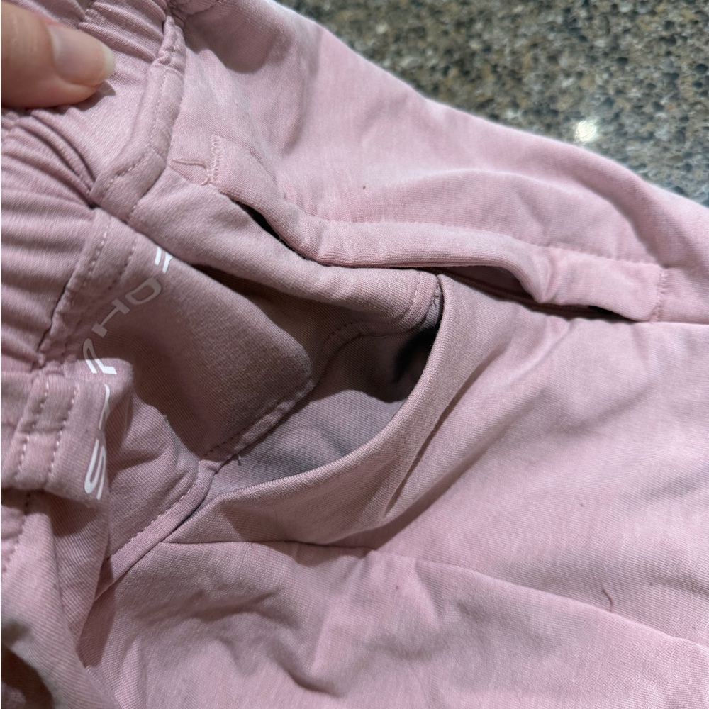 Women's Light Pink Athletic Drawstring Shorts - Picture 6 of 6
